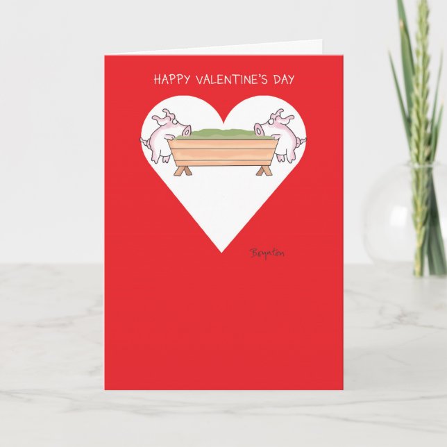 Cartes Pour Fêtes Annuelles PIGGING OUT Valentines par Boynton (Devant)