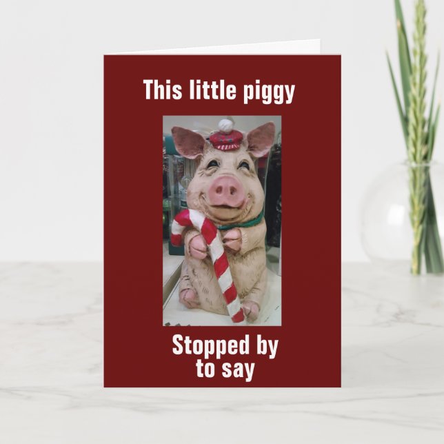CARTES POUR FÊTES ANNUELLES PIGGYS SOUHAITE *LA MEILLEURE SAISON DE VACANCES* (Devant)