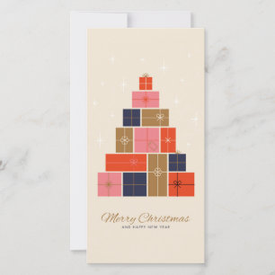 Cartes Pour Fêtes Annuelles Pile cadeau Arbre de Noël