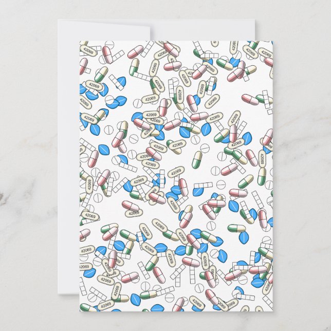 Cartes Pour Fêtes Annuelles Pill Sprinkles Pattern (Devant)