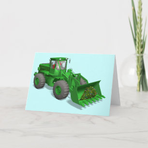 Cartes Pour Fêtes Annuelles Pilote de chenille du Père Noël