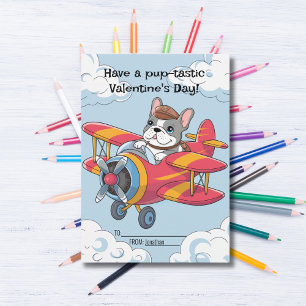 Cartes Pour Fêtes Annuelles Pilote de chien Avion Nuage Enfants mignons Saint-
