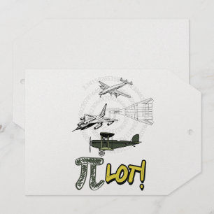 Cartes Pour Fêtes Annuelles Pilote Funky PI Day Nerdy Word Play