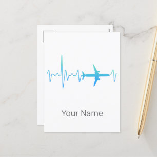 Cartes Pour Fêtes Annuelles Pilote rétro-rétro-battement d'avion fréquence Vin