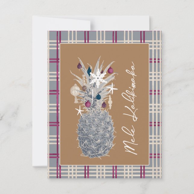 Cartes Pour Fêtes Annuelles Pin des îles givrées, prune de sucre  (Devant)