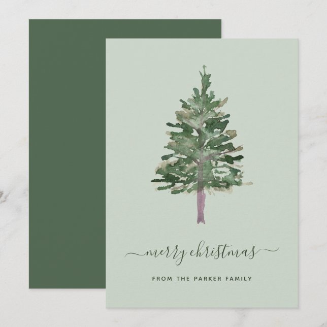 Cartes Pour Fêtes Annuelles Pin simple (Devant / Derrière)