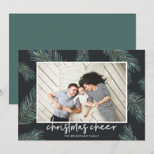 Cartes Pour Fêtes Annuelles Pine Boughs   Christmas Cheer Photo