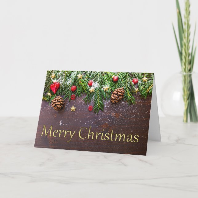 Cartes Pour Fêtes Annuelles Pine Cone Noël (Devant)