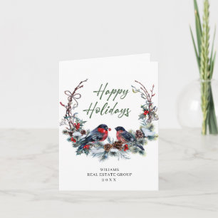 Cartes Pour Fêtes Annuelles Pine de Noël cônes Entreprise Salutation rustique