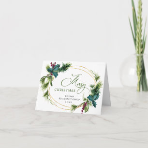 Cartes Pour Fêtes Annuelles Pine de Noël cônes Entreprise Salutation rustique