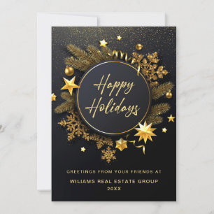 Cartes Pour Fêtes Annuelles Pine de Noël cônes Entreprise Salutation rustique