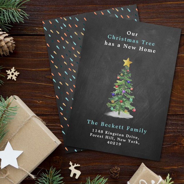 Cartes Pour Fêtes Annuelles Pine d'eau sapin de Noël Nouveau foyer (Créateur téléchargé)