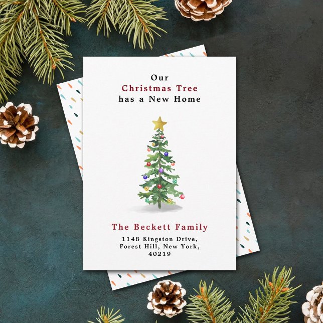Cartes Pour Fêtes Annuelles Pine d'eau sapin de Noël Nouveau foyer (Créateur téléchargé)