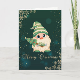 Cartes Pour Fêtes Annuelles Pine Gnome mignonne, Pneus