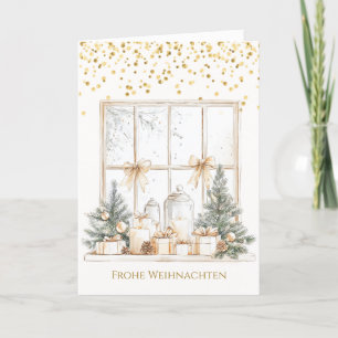 Cartes Pour Fêtes Annuelles Pine Tree Baubles Bougies Noël allemand