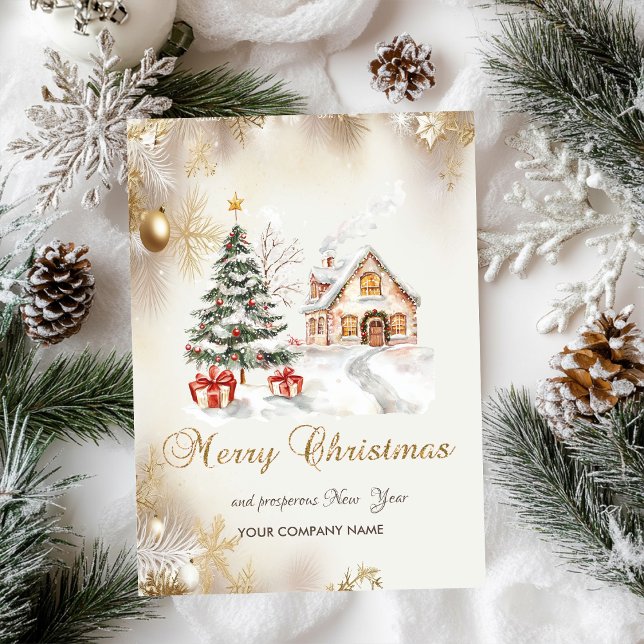 Cartes Pour Fêtes Annuelles Pine Tree, Présentations, Maison Snowflakes Fête (Créateur téléchargé)