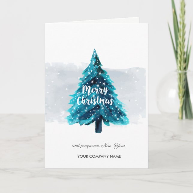 Cartes Pour Fêtes Annuelles Pine Tree Stars Joyeux Noël (Devant)