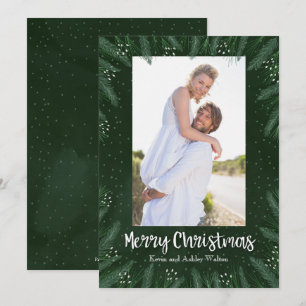 Cartes Pour Fêtes Annuelles Pines Branches de Noël Photo