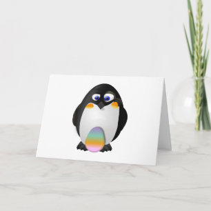 Cartes Pour Fêtes Annuelles Pingouin avec l'oeuf de pâques