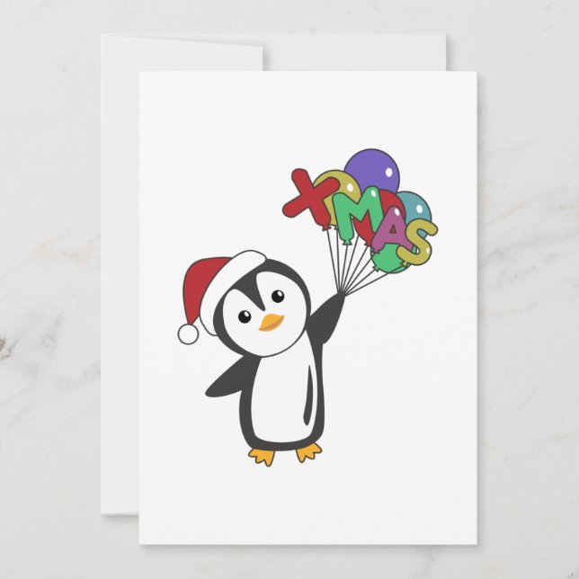 Cartes Pour Fêtes Annuelles Pingouin Christmas Snow Winter Animals Pingouins (Devant)