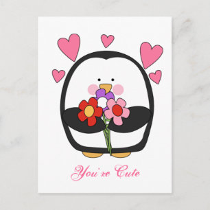 Cartes Pour Fêtes Annuelles Pingouin de Valentine