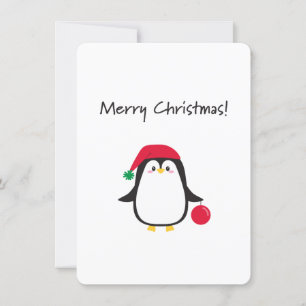 Cartes Pour Fêtes Annuelles Pingouin mignon de Noël -