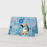 Pingouin mignon pôle nord avec coeur