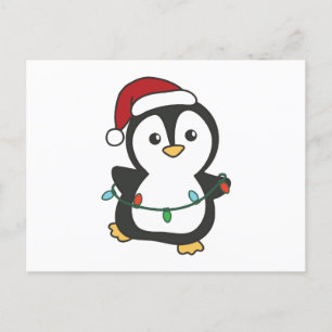 Cartes Pour Fêtes Annuelles Pingouin Noël Animaux d'hiver Pingouines de vacanc