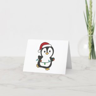 Cartes Pour Fêtes Annuelles Pingouin Noël Animaux d'hiver Pingouines de vacanc
