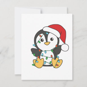 Cartes Pour Fêtes Annuelles Pingouin Noël Animaux d'hiver Pingouines de vacanc