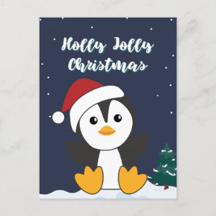 Cartes Pour Fêtes Annuelles Pingouin Noël Neige Hiver Animaux Penguins Hol
