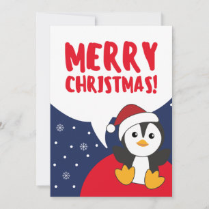Cartes Pour Fêtes Annuelles Pingouin Noël Neige Hiver Animaux Penguins Hol