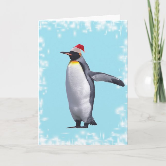 Cartes Pour Fêtes Annuelles pingouin roi Nouvel an2 (Devant)