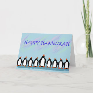 Cartes Pour Fêtes Annuelles Pingouins de Hannukah