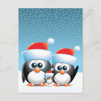 Cartes Pour Fêtes Annuelles Pingouins de Noël