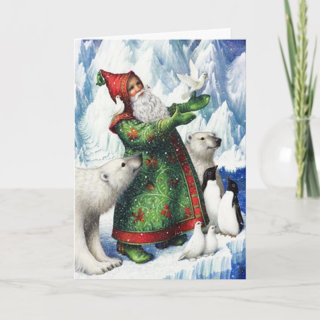 Cartes Pour Fêtes Annuelles Pingouins de Noël ! (Devant)