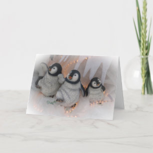 Cartes Pour Fêtes Annuelles Pingouins de Noël dansant
