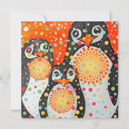 Cartes Pour Fêtes Annuelles Pingouins fantastiques