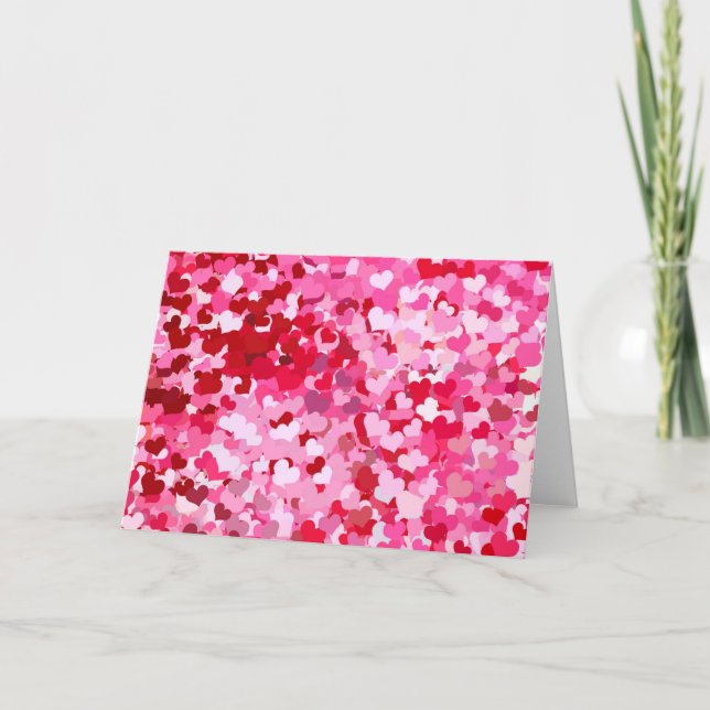 Cartes Pour Fêtes Annuelles Pink Confeti (Devant)