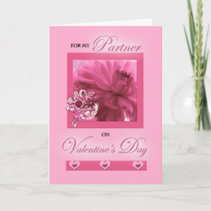 Cartes Pour Fêtes Annuelles Pink Daisy Valentine for Life Partner