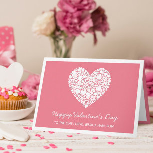 Cartes Pour Fêtes Annuelles Pink Heart Be My Valentine Valentine's Day