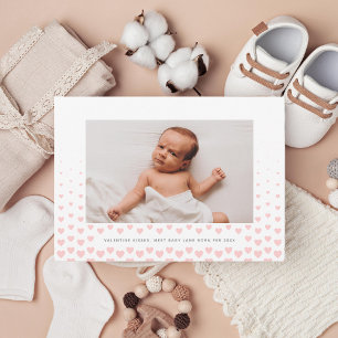 Cartes Pour Fêtes Annuelles Pink Heart Gradient valentine Photo