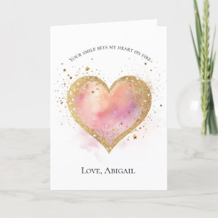 Cartes Pour Fêtes Annuelles Pink Heart Valentine's day card pour elle