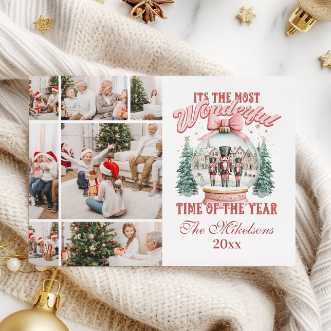 Cartes Pour Fêtes Annuelles Pink Nutcracker Noël 7 Photo Wonderland Gl (Créateur téléchargé)
