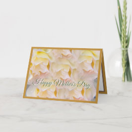 Cartes Pour Fêtes Annuelles Pink Rose Cluster Golden Mothers Day Card