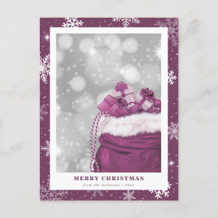 Cartes Pour Fêtes Annuelles Pink Sparkly Joyeux Noël