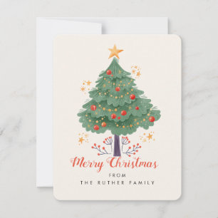 Cartes Pour Fêtes Annuelles Pins de Noël Mignonne de vacances