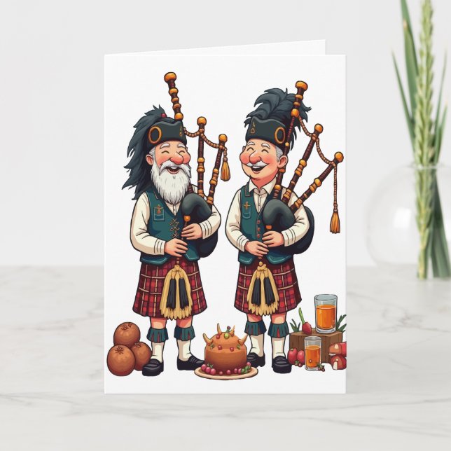 Cartes Pour Fêtes Annuelles Pipers Fonctions Pour La Procession Haggis (Devant)