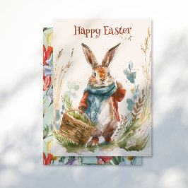 Cartes Pour Fêtes Annuelles Pique-nique Bunny vintage de Pâques