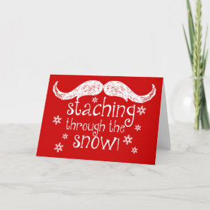 Cartes Pour Fêtes Annuelles piquer à travers la neige